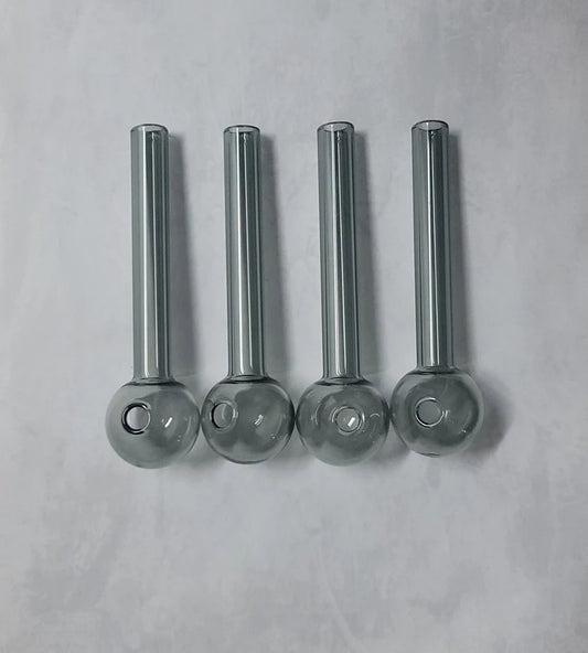 4" Grey Glass Oil Burner Pipes - Set of 4