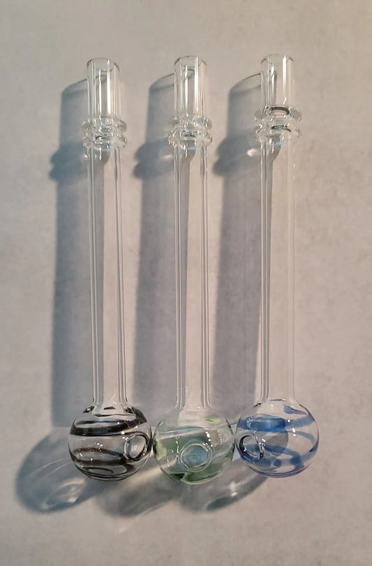 6" Swirl Glass Oil Burner Pipes - Set of 3 (Green, Blue, Black)